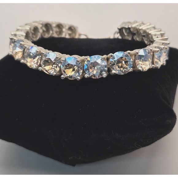 Park Lane Impression Tennis Bracelet Silver Clear CZ Adjustable 7–8.75" - Picture 4 of 10